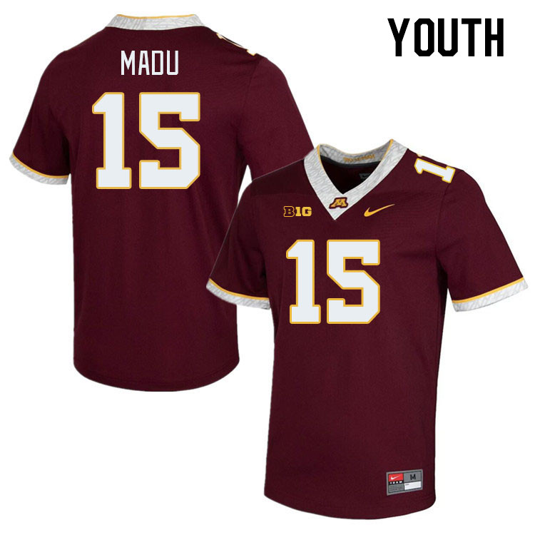 Youth #15 Samuel Madu Minnesota Golden Gophers College Football Jerseys Stitched-Maroon